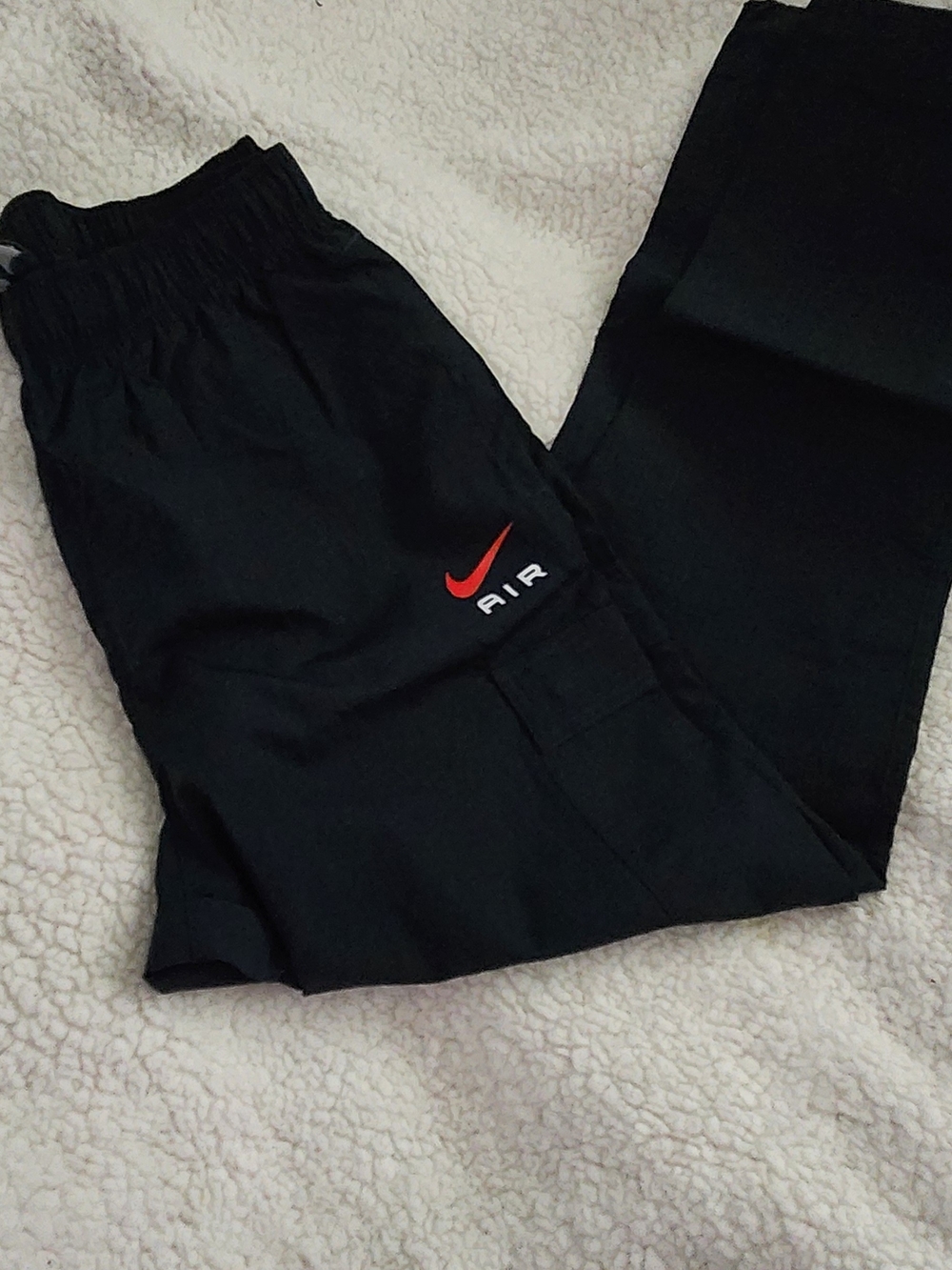 Nike Air Blue Track Pants with Red Swoosh